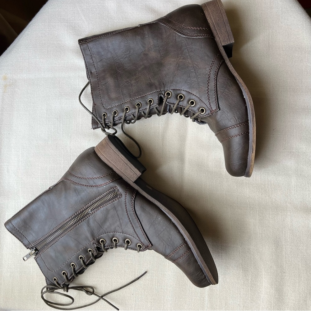 Brand New Steve Madden (Madden Girl) Brown Combat Boots